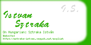 istvan sztraka business card