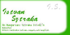 istvan sztraka business card